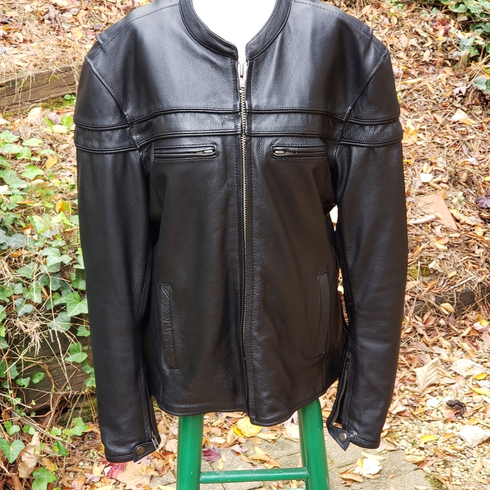 First Classics Leather Motorcycle Jacket - Mens Medium